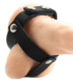 OHMAMA FETISH - FUNDA CUERO DE CASTIDAD PARA TESTÍCULOS