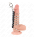 KINK - 7 ANILLOS PENE METAL 3.8 CM A 5 CM CONECTADOS CON POLIPIEL Y CADENA METAL 100 CM