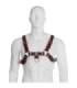 LEATHER BODY - CHAIN HARNESS III BLACK / RED