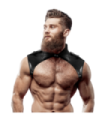 FETISH SUBMISSIVE ATTITUDE - ARNÉS BRIGADE AJUSTABLE ECOPIEL CUELLO HOMBRE