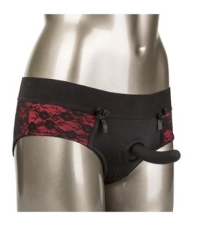 CALEXOTICS - SCANDAL SET DE BRAGUITAS SIN ENTREPIERNAS CON DILDO TALLA S/M