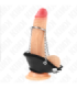 KINK - ANILLO PENE 4 CM CADENA 7 CM METAL CON CINTURÓN POLIPIEL