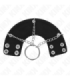 KINK - ANILLO PENE 4 CM CADENA 7 CM METAL CON CINTURÓN POLIPIEL