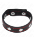 KINK - ANILLO PENE CUERO CON CIERRE A PRESIÓN FORRO ROJO 21 X 1.5 CM