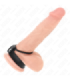 KINK - ANILLO PENE SILICONA 3.8 CM Y DIVISOR DE BOLAS CUERO 22 X 1.5 CM