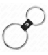 KINK - ANILLO PENE DOBLE METAL 3.7 CM A 5 CM CONECTADOS POR CORREA POLIPIEL MODELO 1