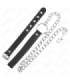 KINK - ANILLO PENE CUERO CON CORREA 21.5 X 2 CM Y CADENA METAL 60 CM