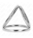 KINK - ANILLO PENE TRIPLE METAL CROMADO 3.2 CM A 4.5 CM