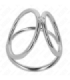 KINK - ANILLO PENE TRIPLE METAL CROMADO 3.2 CM A 4.5 CM