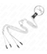 KINK - ANILLO PENE TRIPLE METAL CROMADO 3 CM A 4.5 CM CON CADENA METAL 26 CM Y PINZAS PARA PEZONES
