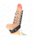 KINK - ANILLO PENE CUERO CORREA CON CERRADURA 21 X 2 CM Y 5 ANILLOS METAL DE 3 CM A 4 CM