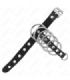 KINK - ANILLO PENE CUERO CORREA CON CERRADURA 21 X 2 CM Y 5 ANILLOS METAL DE 3 CM A 4 CM