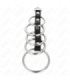 KINK - 5 ANILLOS PENE METAL 3.2 CM A 5 CM CONECTADOS POR POLIPIEL