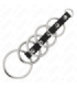 KINK - 5 ANILLOS PENE METAL 3.2 CM A 5 CM CONECTADOS POR POLIPIEL