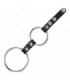KINK - ANILLO PENE DOBLE 3.8 CM A 5 CM CONECTADOS POR CUERO