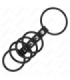 KINK - 5 ANILLOS PENE SILICONA 3.8 CM A 4.8 CM CONECTADOS POR CUERO