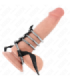 KINK - 4 ANILLOS PENE METAL CONECTADOS 3.8 CM A 5 CM CON CINTURÓN DE POLIPIEL 112 CM
