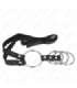 KINK - 4 ANILLOS PENE METAL CONECTADOS 3.8 CM A 5 CM CON CINTURÓN DE POLIPIEL 112 CM