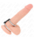 KINK - ANILLO PENE DOBLE METAL 3.7 CM A 5 CM CONECTADOS POR CORREA POLIPIEL MODELO 2