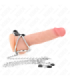 KINK - ANILLO PENE TRIPLE METAL CROMADO 3.8 CM A 5 CM CON CADENA METAL 26 CM Y PINZAS PARA PEZONES MODELO 1