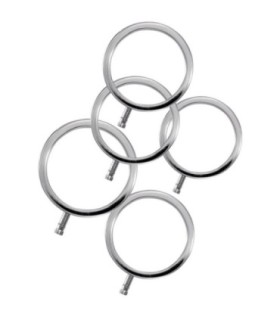 ELECTRASTIM - ELECTRARINGS ANILLOS METÁLICOS PARA EL PENE PACK 5