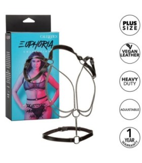 CALEXOTICS - EUPHORIA ARNÉS ESTILO CABESTRO CON MÚLTIPLES CADENAS PREMIUM TALLA PLUS