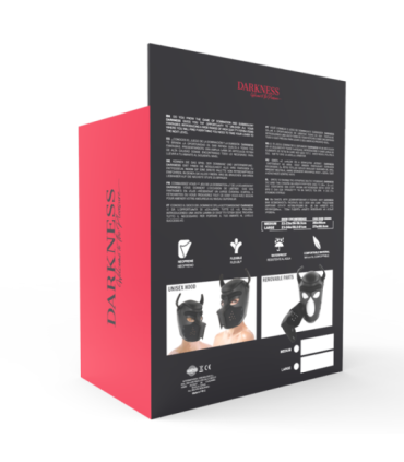 DARKNESS - MÁSCARA PERRO DE NEOPRENO CON HOCICO EXTRAÍBLE M