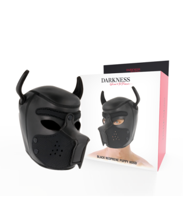 DARKNESS - MÁSCARA PERRO DE NEOPRENO CON HOCICO EXTRAÍBLE L