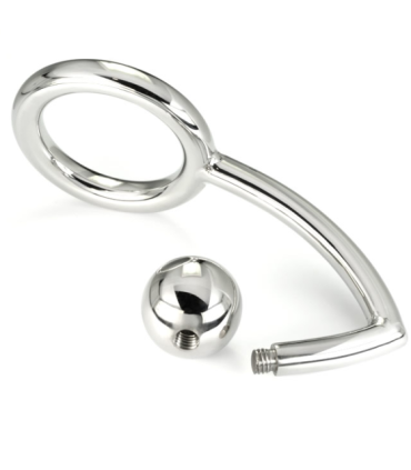 METAL HARD - COCK RING ANILLO CON GANCHO INTRUDER ANAL 45MM