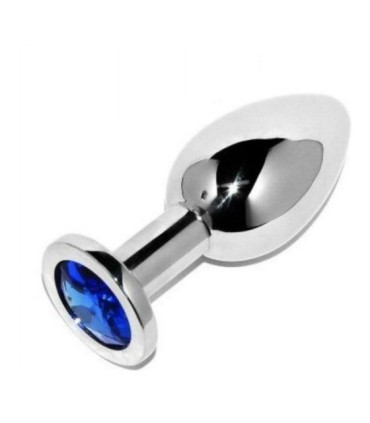 METAL HARD - ANAL PLUG DIAMOND BLUE SMALL 5.71CM