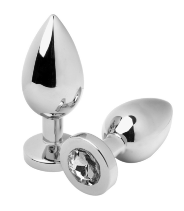 METAL HARD - ANAL PLUG DIAMOND TRANSPARENTE SMALL 5.71CM