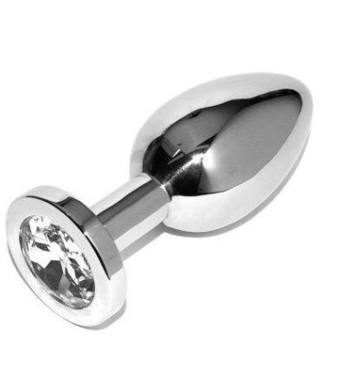 METAL HARD - ANAL PLUG DIAMOND TRANSPARENTE SMALL 5.71CM