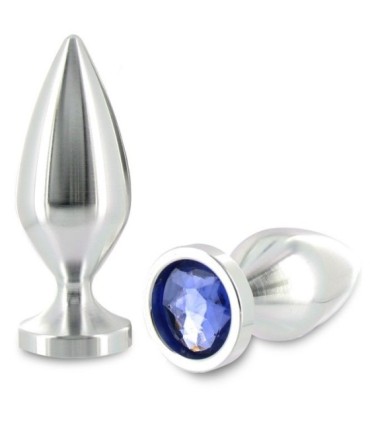 METAL HARD - ANAL PLUG ALIMINUM COLOR CRISTAL PEQUEÑO 5.71 CM