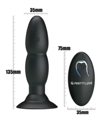 PRETTY LOVE - PLUG VIBRADOR Y ROTACIÓN POR CONTROL REMOTO