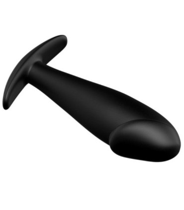 PRETTY LOVE - PLUG ANAL SILICONA FORMA PENE Y 12 MODOS VIBRACIÓN NEGRO
