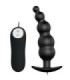 PRETTY LOVE - PLUG ANAL SILICONA ESTIMULACIÓN EXTRA Y 12 MODOS VIBRACIÓN NEGRO CONTROL REMOTO