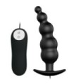 PRETTY LOVE - PLUG ANAL SILICONA ESTIMULACIÓN EXTRA Y 12 MODOS VIBRACIÓN NEGRO CONTROL REMOTO