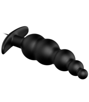 PRETTY LOVE - PLUG ANAL SILICONA ESTIMULACIÓN EXTRA Y 12 MODOS VIBRACIÓN NEGRO CONTROL REMOTO