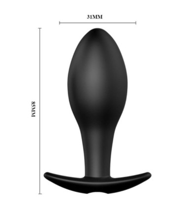 PRETTY LOVE - PLUG ANAL SILICONA FORMA ANCLA 12 MODOS VIBRACIÓN NEGRO