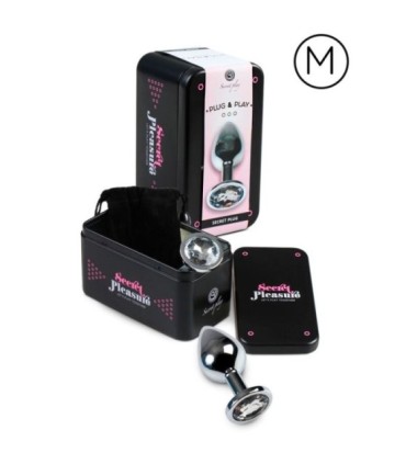 SECRETPLAY - PLUG ANAL ALUMINIO TRANSPARENTE 7 CM
