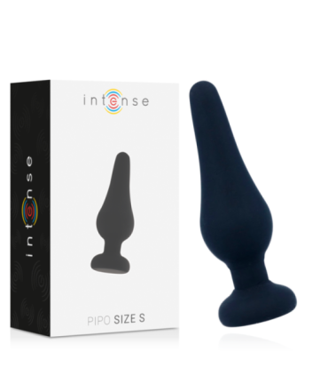 INTENSE - ANAL PLUG PIPO S SILICONE NEGRO 9.8 CM