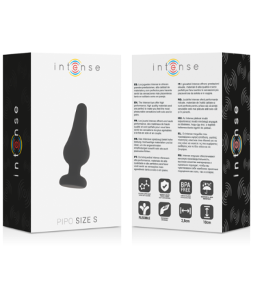 INTENSE - ANAL PLUG PIPO S SILICONE NEGRO 9.8 CM