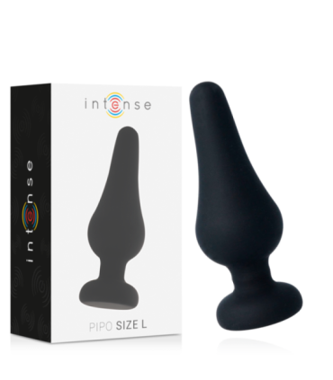 INTENSE - ANAL PLUG PIPO L SILICONE NEGRO 13 CM