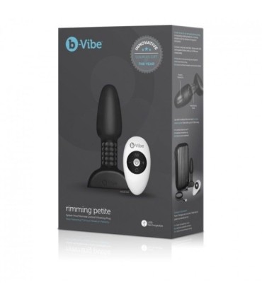 B-VIBE - RIMMING CONTROL REMOTO ANAL PLUG PETITE NEGRO