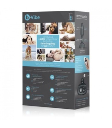 B-VIBE - RIMMING CONTROL REMOTO ANAL PLUG PETITE NEGRO