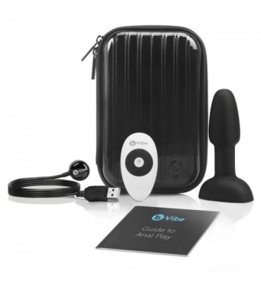 B-VIBE - RIMMING CONTROL REMOTO ANAL PLUG PETITE NEGRO