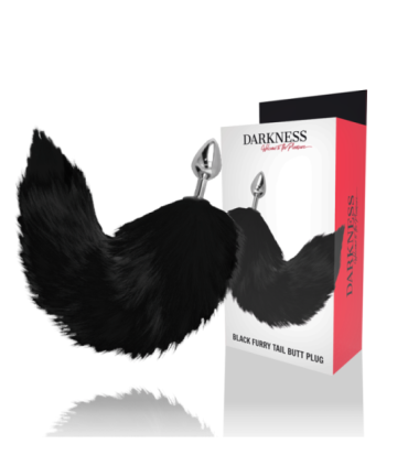 DARKNESS - PLUG ANAL SILVER 8 CM CON COLA NEGRO