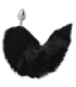 DARKNESS - PLUG ANAL SILVER 8 CM CON COLA NEGRO