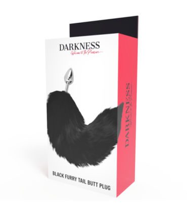 DARKNESS - PLUG ANAL SILVER 8 CM CON COLA NEGRO