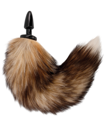 DARKNESS - COLA NATURAL CON PLUG ANAL SILICONA 10 CM